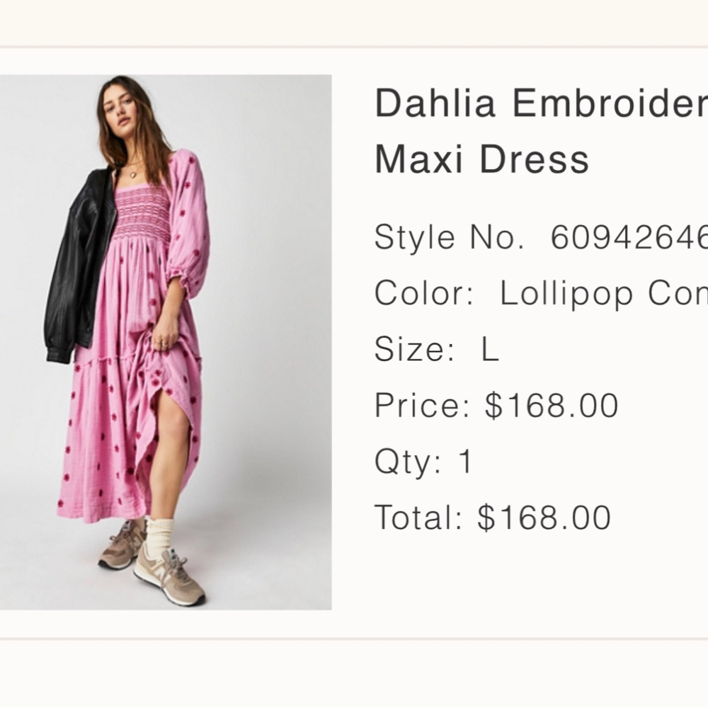 Free People Dahlia Embroidered Maxi Dress